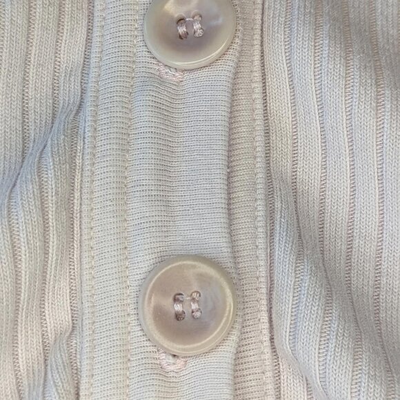 Citizens of Humanity Ava Light Pink Wide Ribbed Button Organic‎ Cotton Cardigan - Picture 6 of 8